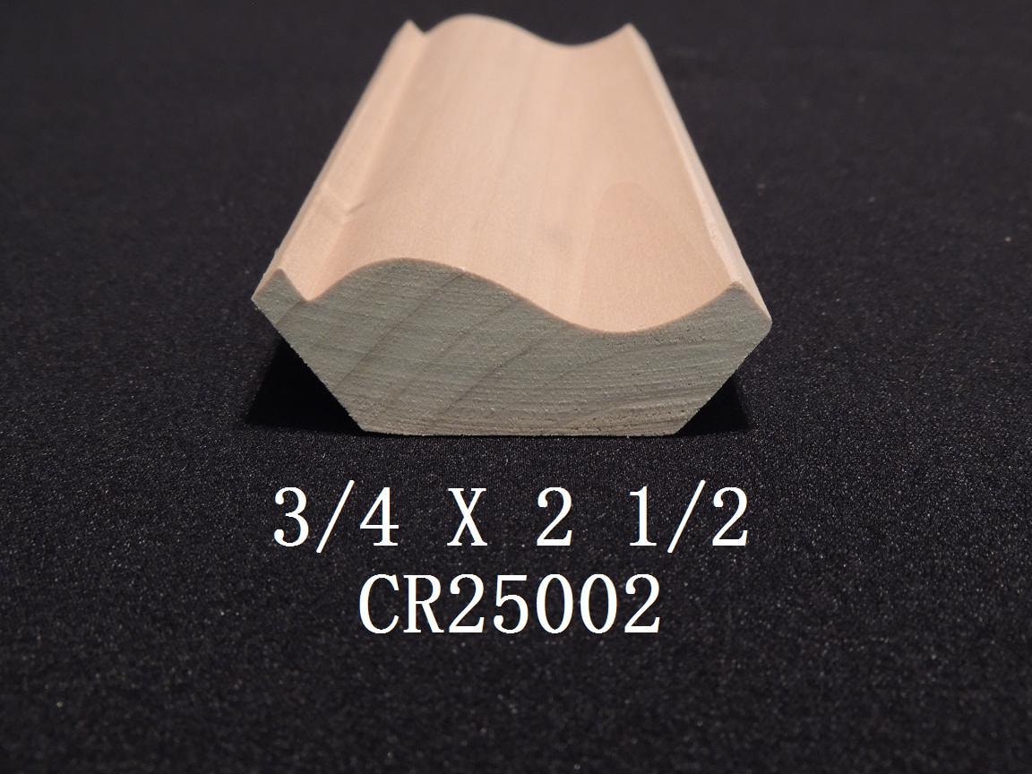 Crown moulding profile CR25002 — 3/4 x 2 1/2