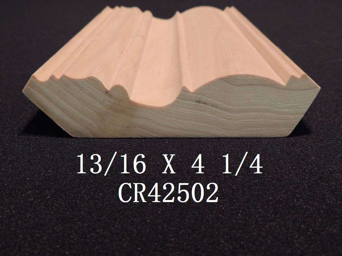 Crown moulding profile CR42502 — 13/16 x 4 1/4